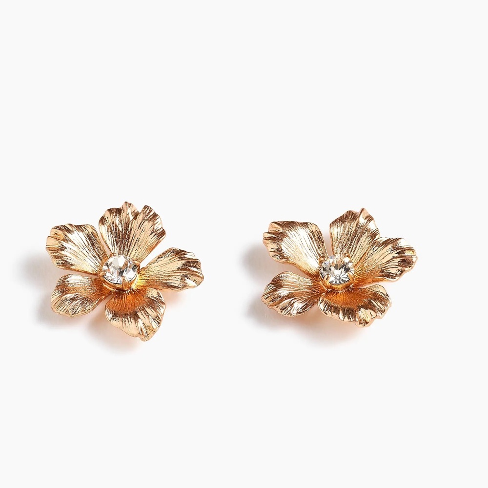 New J. Crew Women's‎ Pansy Flower Earring Stud Post